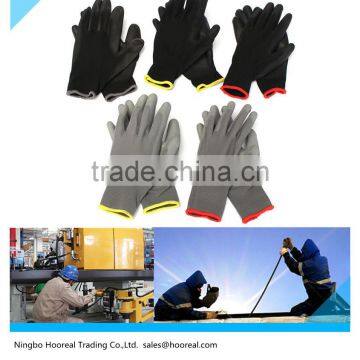 1 Pair PU Palm Coated Coating Protective Safety Anti Static Work Gloves Builders