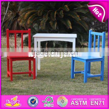 2017 New Design Nursery School Colorful Wooden Kids Table and Chair Set W08G223 photo-2