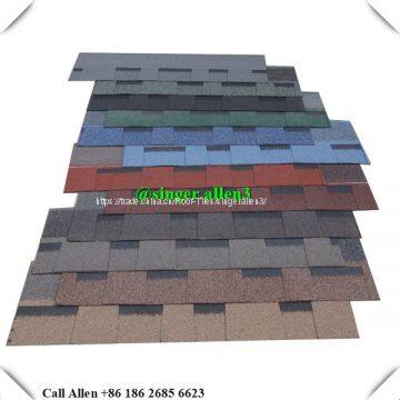 Laminated type Colorful Fiberglass asphalt shingle roof tile