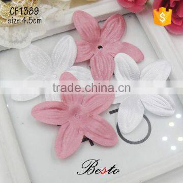 New unique hole center decorative satin flwoer petal for dresses