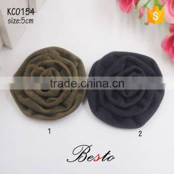 Wholesale handmade ladies suede rose flower for shoes