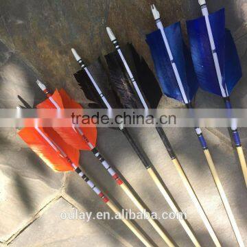 4*14cm Flu Flu Fletching Cresting Wood Arrows