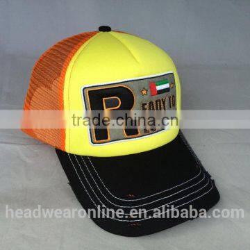 High Quanlity 5 Panel Trucker Caps and Hats With Flocking Embroidery photo-3