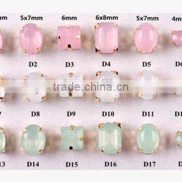 synthetic opal loose stones with claw settings