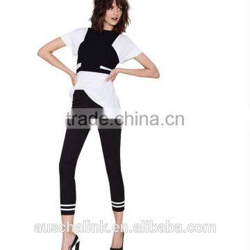 auschalink wholesale new design contrast stripe youth baseball pants