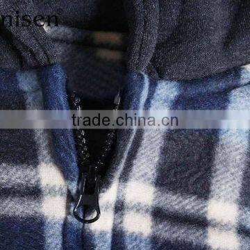 Promotional Stock Lot Apparel Men Fleece Plaids Jacket photo-4