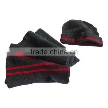 Black Polar Fleece Hat Scarf Sets photo-4
