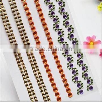 Wholesale Custom Diy Self Adhesive Acrylic Rhinestone Gem Pearl Sticker photo-4