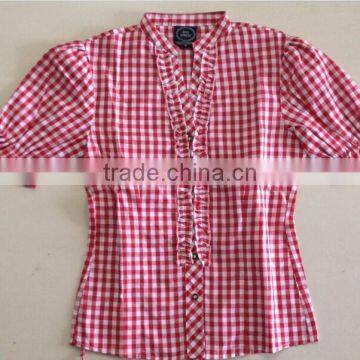 100%COTTON YARN DYED CHECK Girls SHIRT- SLIM FITTED