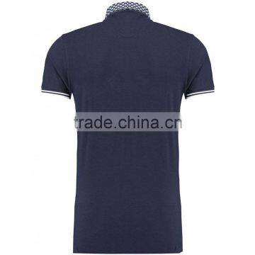 MGOO High Quality 100% Cotton Fabric Grey Stepped Hem Polo Shirts Zip Up Mens Shirts photo-6