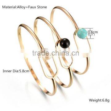 Zm35323a Korean Bangle Design Fashion Girls Gold Plated Bracelet Jewelry photo-2