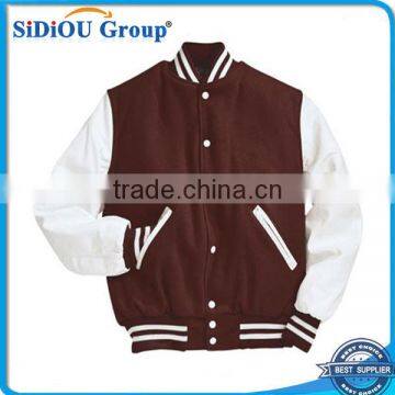 varsity jacket with leather sleeves for men,wholesale leather jackets for men