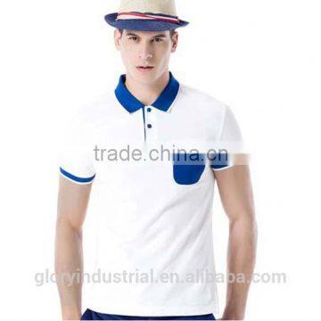 summer fashion men's two color polo shirt design with combination