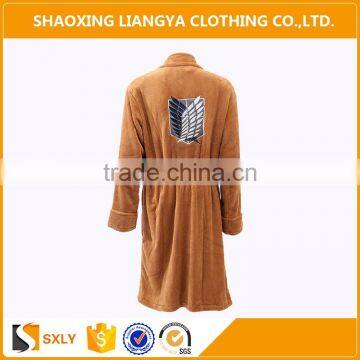 Wholesale Soft Hooded Adult Sleep Robe and Fleece Pajama photo-2