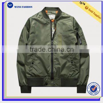 Polyester Spandex Jacket Green Army Jacket Bomber Jacket Man