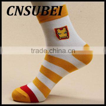 Super Hero Sock Men Stripes Knitted Cotton Sock photo-4