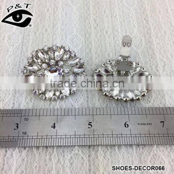 Round Shape Crystal Ornament Shoe Clips For Heels photo-3