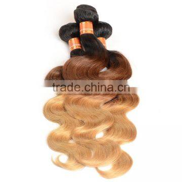 2015 New Arrival Ombre Virgin Brazilian Hair Color Dye, 3 Tone Color Brazilian Body Wave photo-4