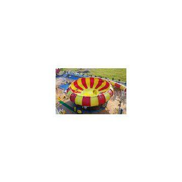 Aqua Park Equipment Fiberglass Water Slides, 19m Height Waterpark Super Bowl For 2 People