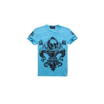 Top quality discharge printing t shirt