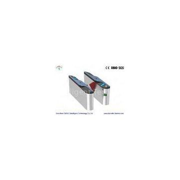 Automatic RFID Card Subway Turnstile Access Control System , Flap Turnstile