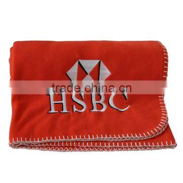 Top Quality Custom Logo Polar Fleece Promotional Baby Blanket