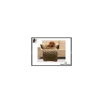 Foldable Pet Cushion Durable Dog Sofa Bed Light Brown Removable Washable