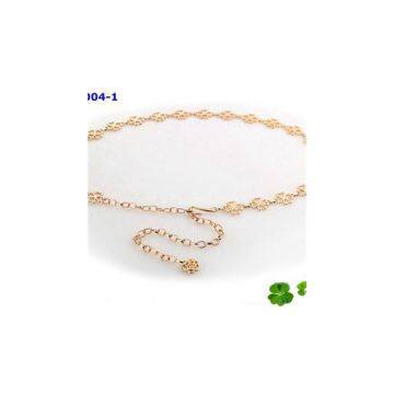 Fashion Metal Golden Flower Rhineston Women\'s Chain Belt Female Waistband Cummerbund For Girl