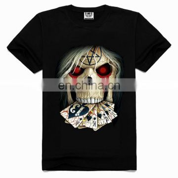 2016 summer fashion skeleton printed t-shirt for man