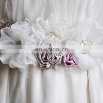 Newest Hand Sewn Flowers Combination Belt Accessories Bridal Shower