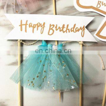 Hot Sale Blue Unicorns Happy Birthday Cake Banner Unicorn Party photo-4