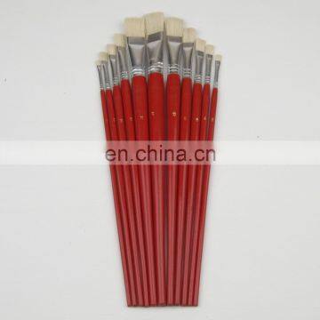 Red Long Wooden Handle Bristle Brush Bright #1~#12