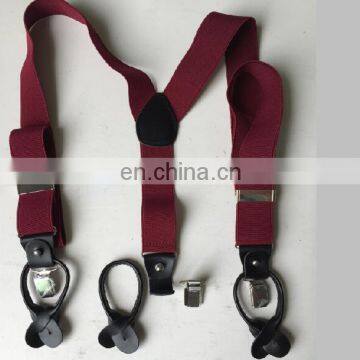 2016 Top high quality dual clips suspenders