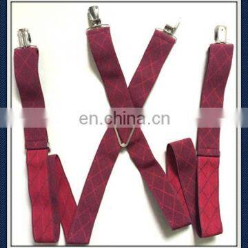 2016 Garment Accessory Factory Custom Print Elastic Suspenders