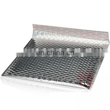 China factory wholesale silver aluminum film bubble envelope bag, shockproof aluminum foil laminate bubble bag