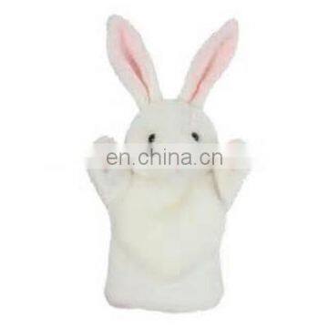 Yangzhou manufacturer stuffed plush white rabbit hand puppet