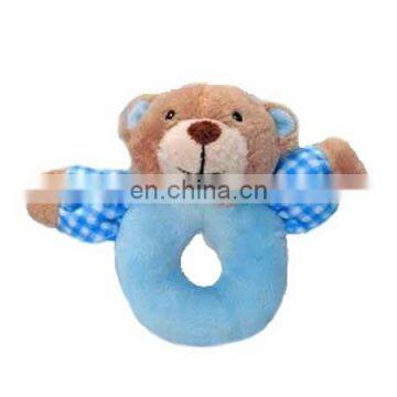 EN71 ASTM custom design teddy bear hand rattle baby toys