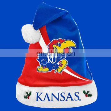 Kansas Jayhawks NCAA Swoop Logo Santa Hat