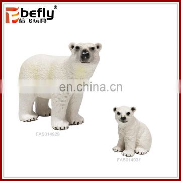 PVC Simulation plastic polar bear model toy for table decoration