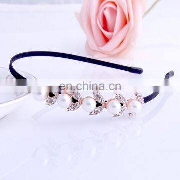 Han edition fashion pearl diamond hair hoop decorations Gentlewoman for kids