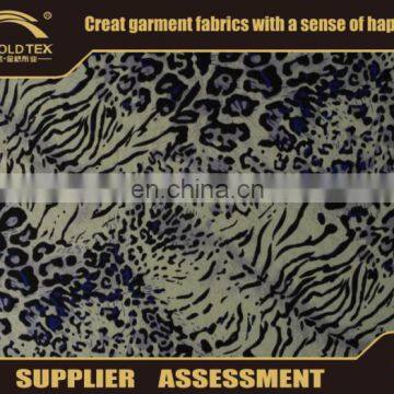 Alibaba Tiger Stripes DTY 95%Polyester 5%Spandex Fashion Printing Fabric Made In China For Garment