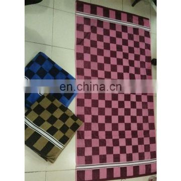 China wholesale jacquard velour durable beach towel , bath towel with transfer printing border