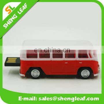 Special bus shaped plastic usb flash drive