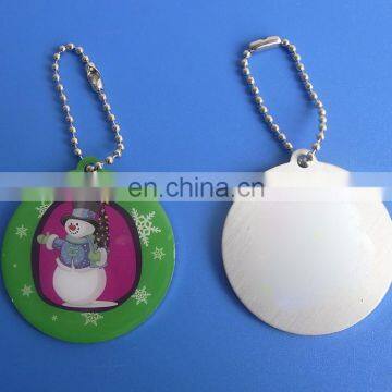 Santa Claus Snowman Circle dog tag charm Christmas Jewelry Xmas Gift for tree decoration