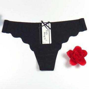 Yun Meng Ni Sexy Underwear Ice Silk Seamless Ladies Panties Plain Colors Women Thongs photo-5