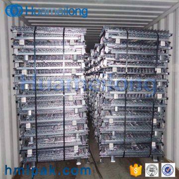 Stacking Folding Warehouse Heavy Duty Wire Mesh Container for Cargo Storage photo-5