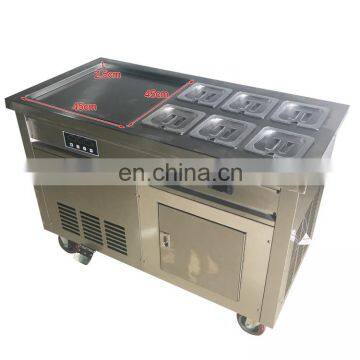 2017 CE Certification Factory Supply Roll Commercial Single Flat Pan Fried Ice Cream Machine Thailand Fry Ice Cream Machine