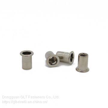 carbon steel Round Body Flat Head Blind Rivet Nut