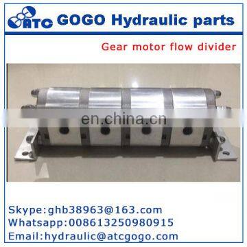 2 Sections Hydraulic Gear Flow Divider Synchronous Motor
