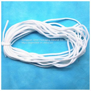 Manufacturer Soft 3mm silicone flat elastic cord elastic earloop